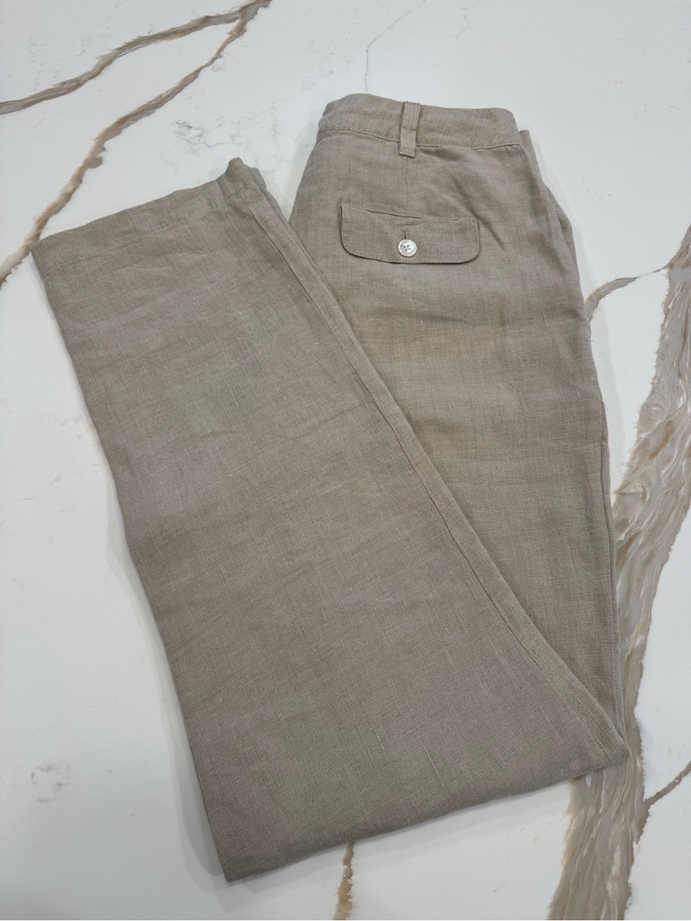 Alex Mill Linen Straight Leg Pants Beige High Rise Women’s Size 4